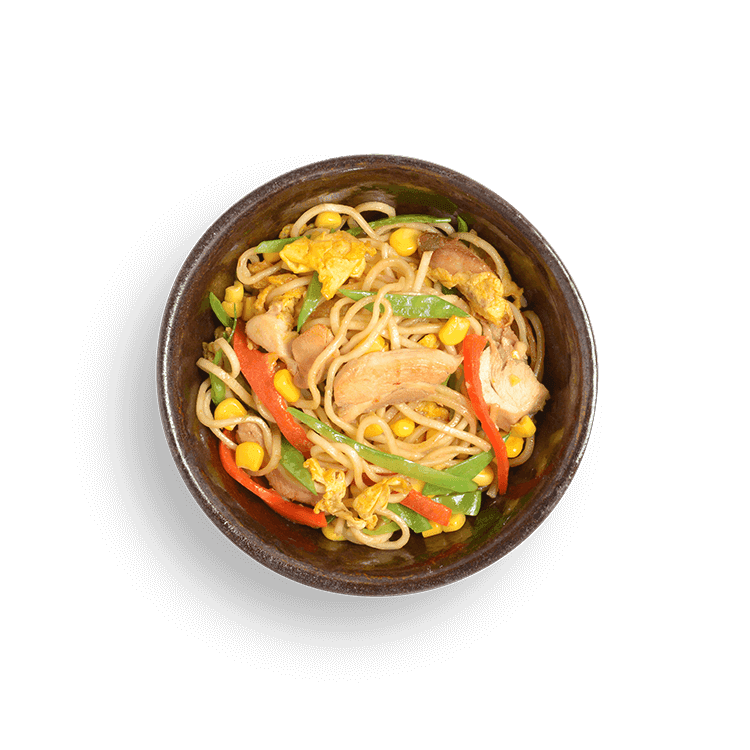 chicken yaki soba